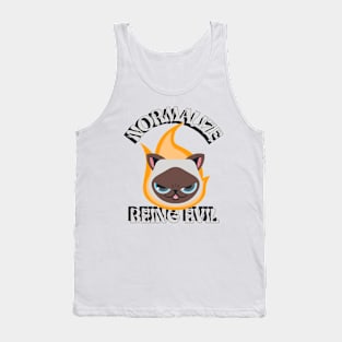 Evil Cat LOL Funny Cats Tank Top